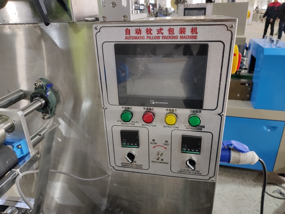 Pillow Type Plastic Film Flow Wrapping Machine for Toast, Sliced Bread